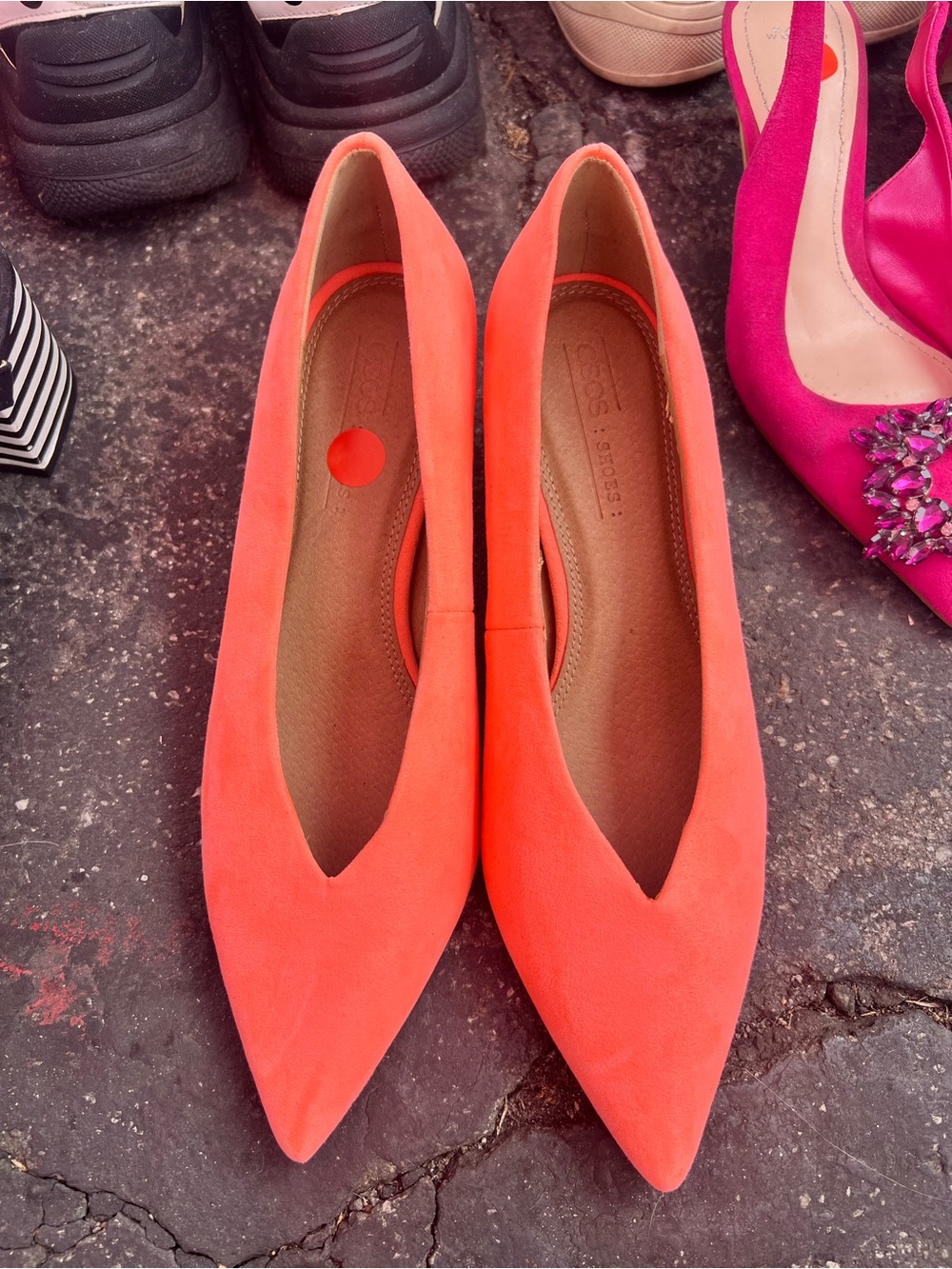 ASOS heels in Coral Orange